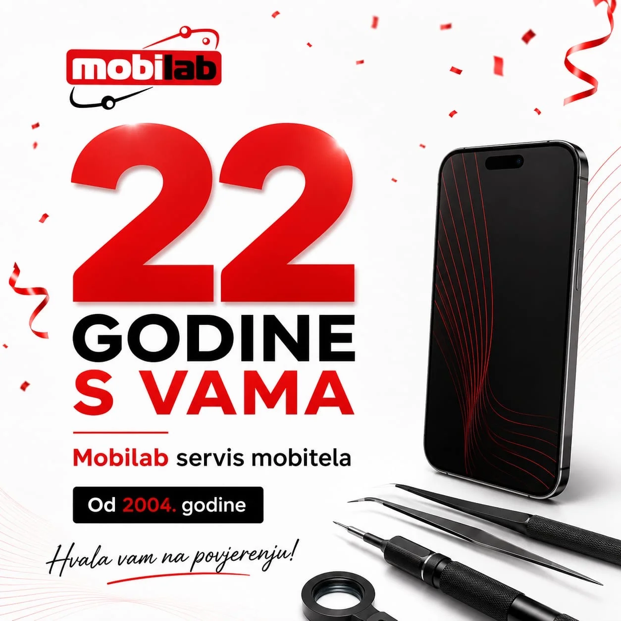 Mobilab, 22 godine s vama